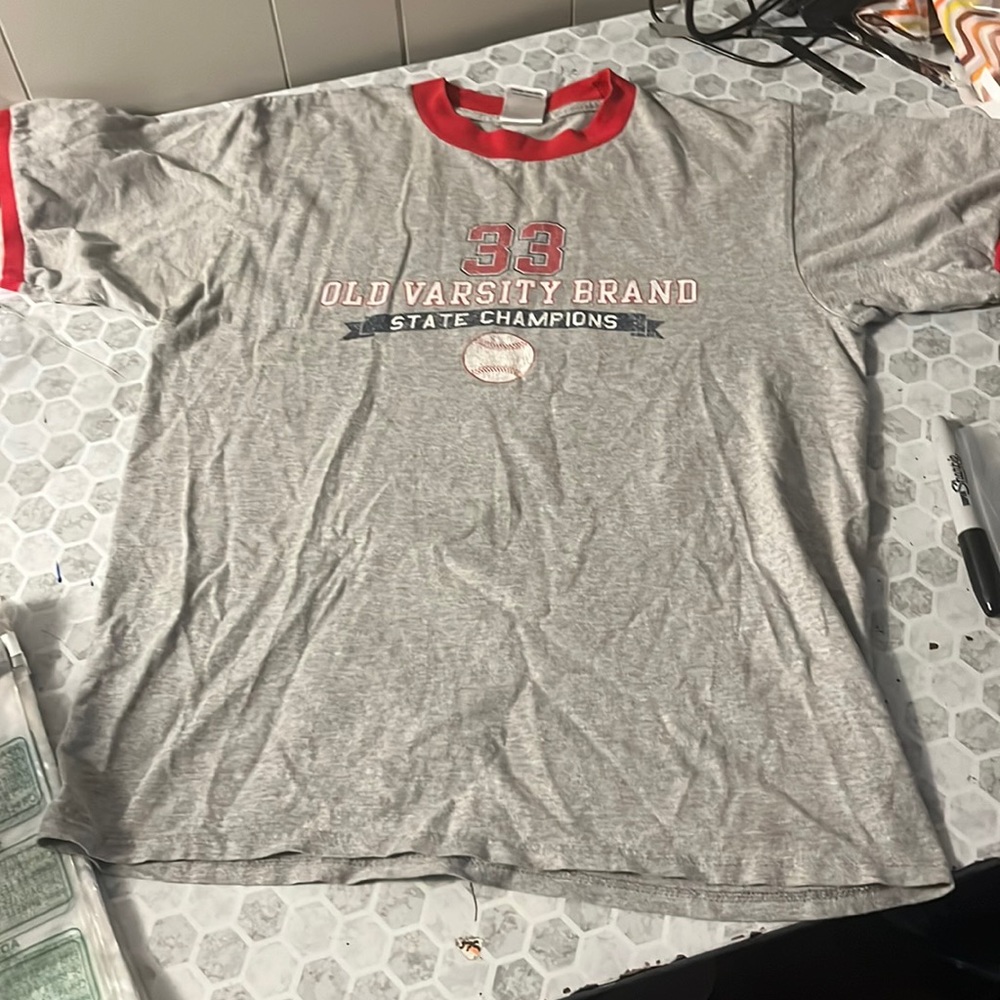 Delta Pro Medium Short Sleeve Old Varsity Brand Baseball State Champions T Shirt